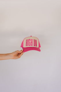 Pink High UV Trucker Hat